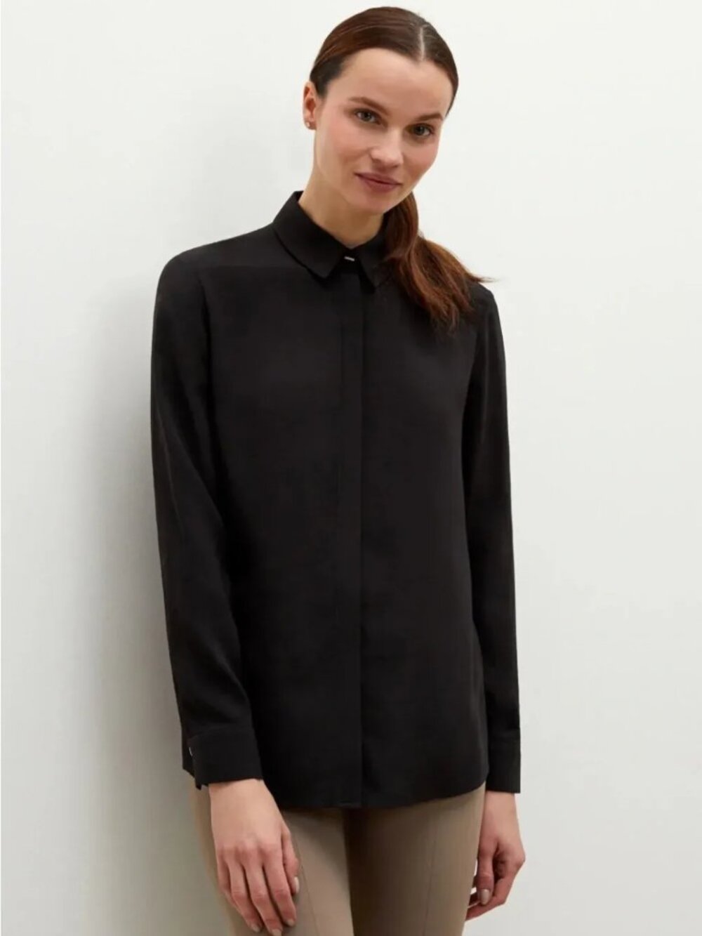 MM Lafleur Largarde Black Long Sleeve Blouse Top Size +2 US 18